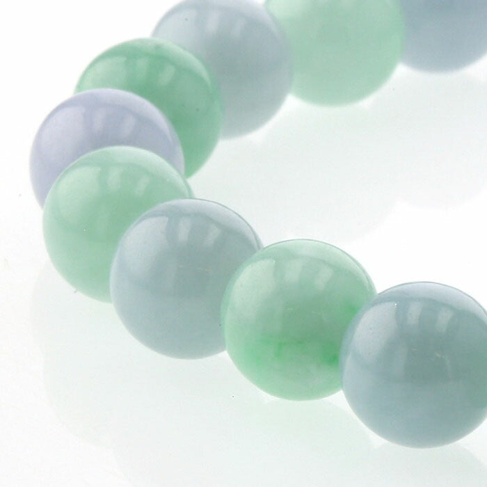 翡翠＆ラベンダー翡翠（ひすい）  ミックスブレスレット 8mm玉 No.53   [ 画像現物・一点物 ]  パワーストーン 天然石 FORESTBLUE フォレストブルー【5669】