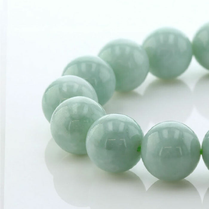 翡翠 （ひすい）(ミャンマー産) ブレスレット 12mm玉 No.14  [ 画像現物・一点物 ]  パワーストーン 天然石 FORESTBLUE フォレストブルー【5877】