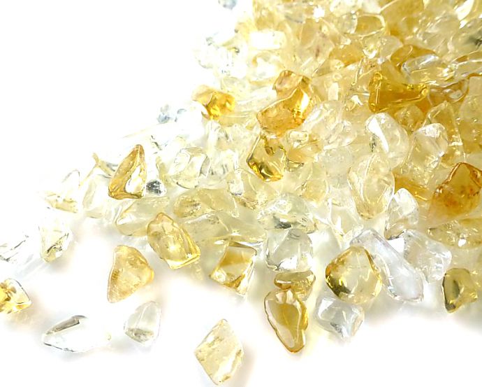 シトリン さざれチップ 100g 【浄化・エネルギーチャージに】