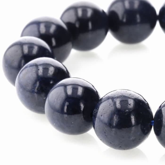 サファイア ブレスレット 15mm玉 No.16  [ 画像現物・一点物 ]  パワーストーン 天然石 FORESTBLUE フォレストブルー【6071】