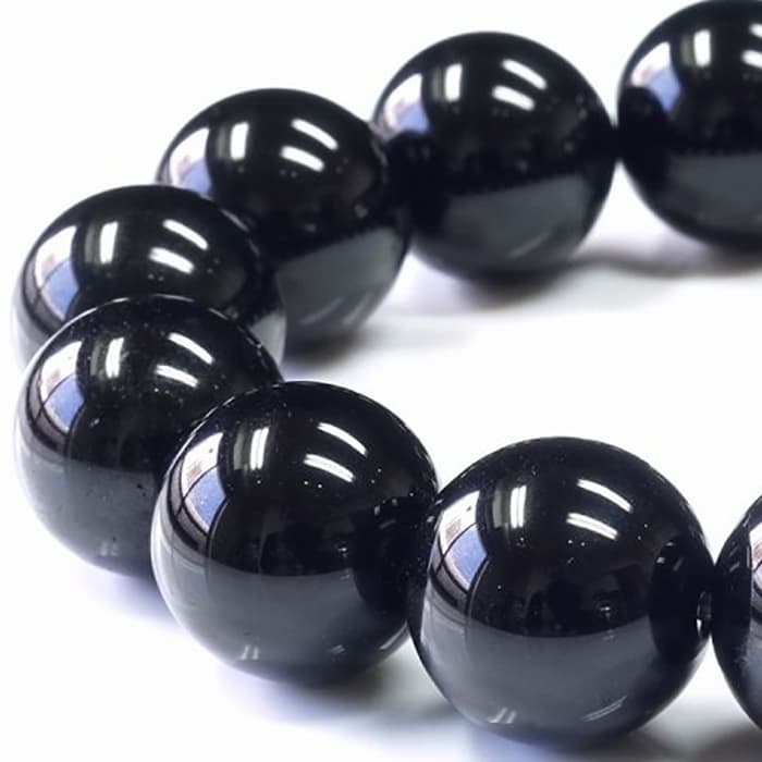 黒水晶 ブレスレット 14mm玉 パワーストーン 天然石 FORESTBLUE フォレストブルー【6378】