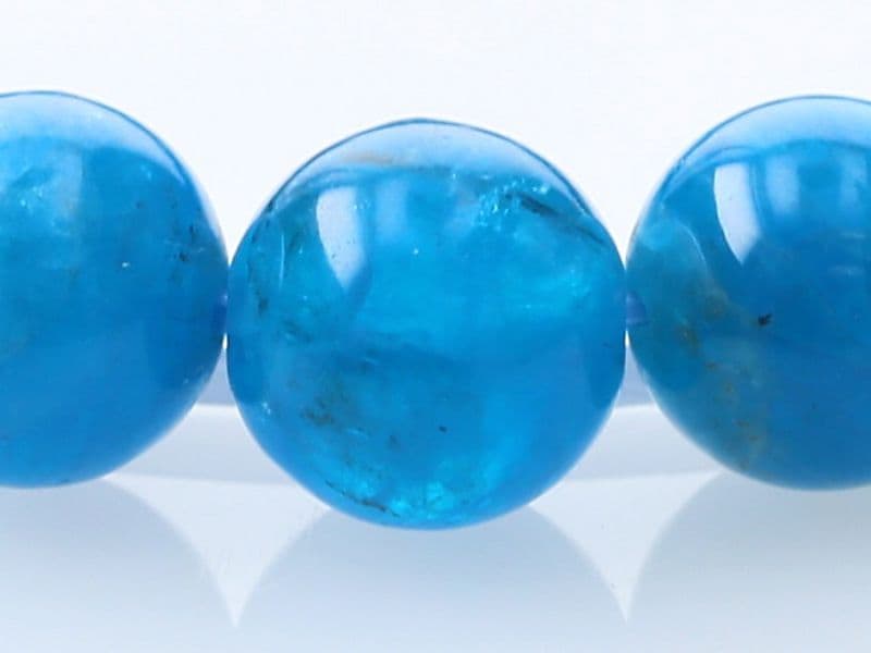 ブルーアパタイト ブレスレット 8mm玉 No.26   [ 画像現物・一点物 ]  パワーストーン 天然石 FORESTBLUE フォレストブルー【6393】
