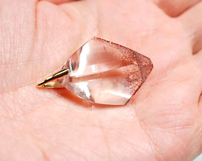 ストロベリークォーツ ペンダントトップ （18金イエローゴールド） No.11   [ 画像現物・一点物 ]  パワーストーン 天然石 FORESTBLUE フォレストブルー【6422】