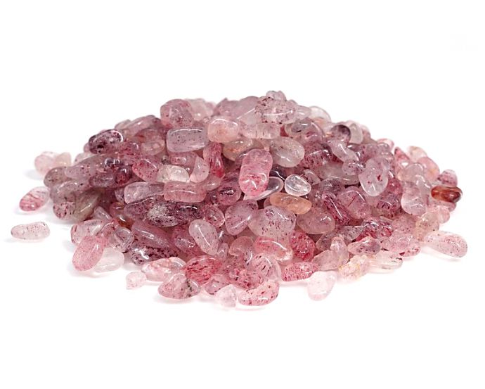 ストロベリークォーツ さざれチップ 100g 【浄化・エネルギーチャージに】