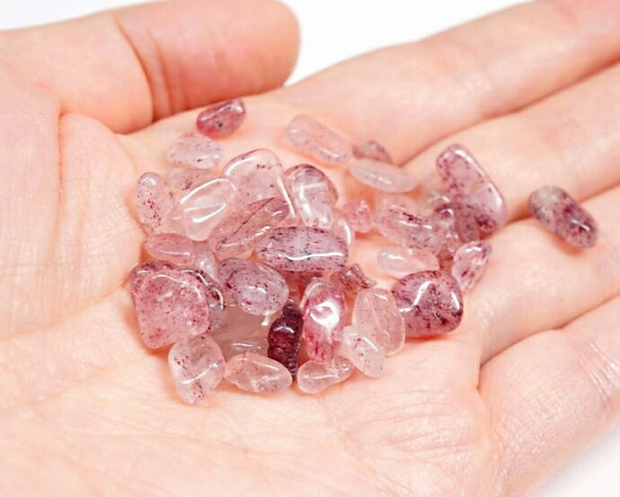 ストロベリークォーツ さざれチップ 100g 【浄化・エネルギーチャージに】