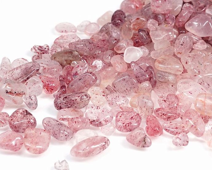 ストロベリークォーツ さざれチップ 100g 【浄化・エネルギーチャージに】