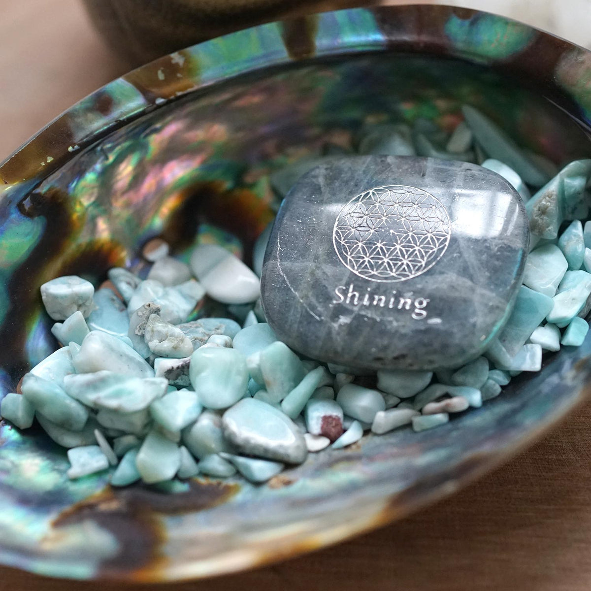 ラリマー さざれチップ (Mサイズ） 100g 【浄化・エネルギーチャージに】