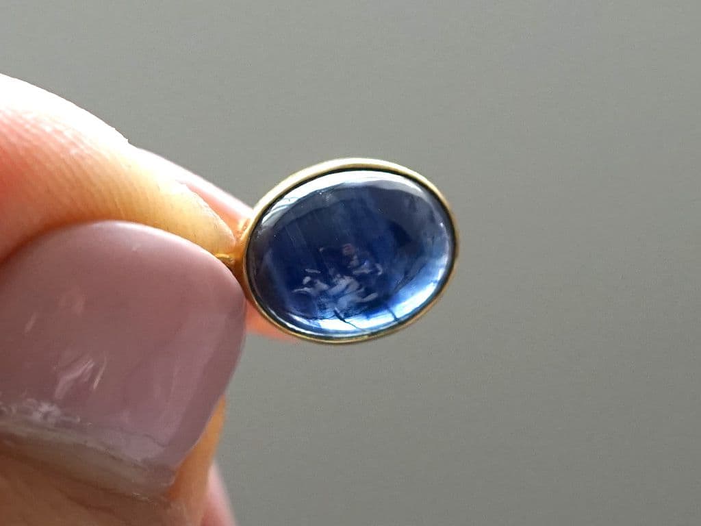 カイヤナイト ペンダントトップ （18金イエローゴールド） No.11   [ 画像現物・一点物 ]  パワーストーン 天然石 FORESTBLUE フォレストブルー【6746】