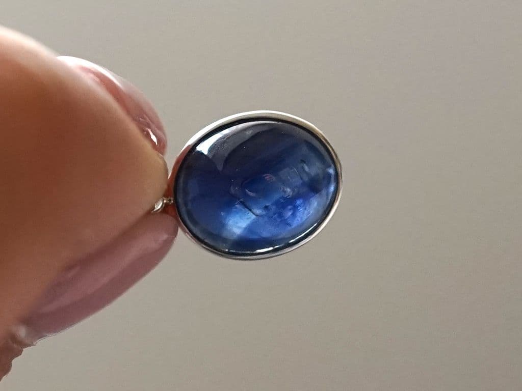 カイヤナイト ペンダントトップ （18金ホワイトゴールド） No.25   [ 画像現物・一点物 ]  パワーストーン 天然石 FORESTBLUE フォレストブルー【6753】
