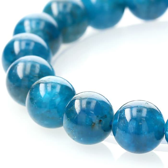 ブルーアパタイト ブレスレット 10mm玉 No.29   [ 画像現物・一点物 ]  パワーストーン 天然石 FORESTBLUE フォレストブルー【7056】
