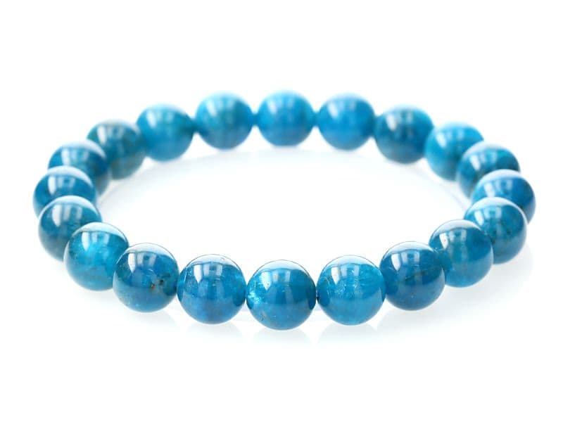 ブルーアパタイト ブレスレット 10mm玉 No.29   [ 画像現物・一点物 ]  パワーストーン 天然石 FORESTBLUE フォレストブルー【7056】