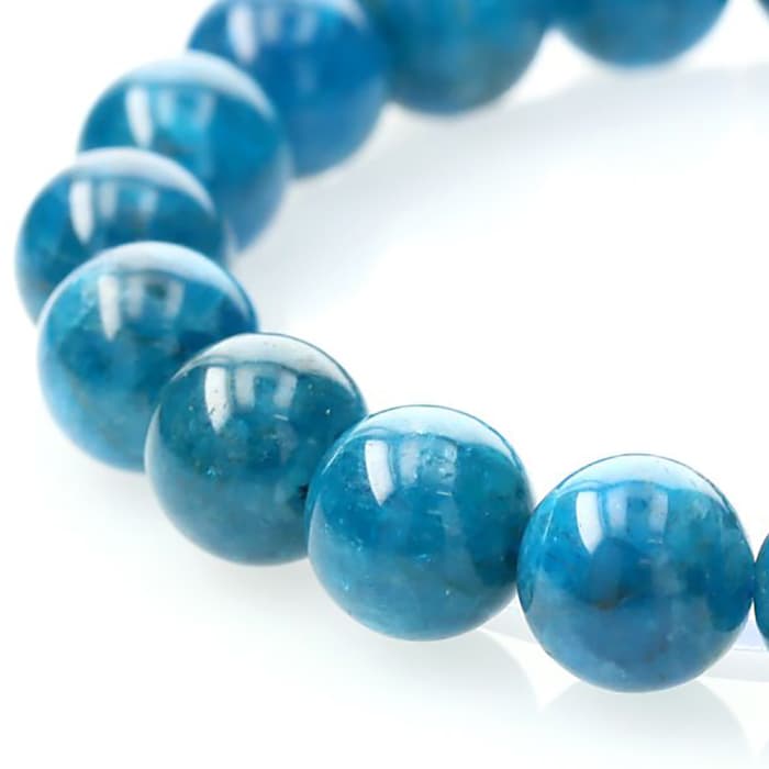 ブルーアパタイト ブレスレット 10mm玉 No.30   [ 画像現物・一点物 ]  パワーストーン 天然石 FORESTBLUE フォレストブルー【7057】