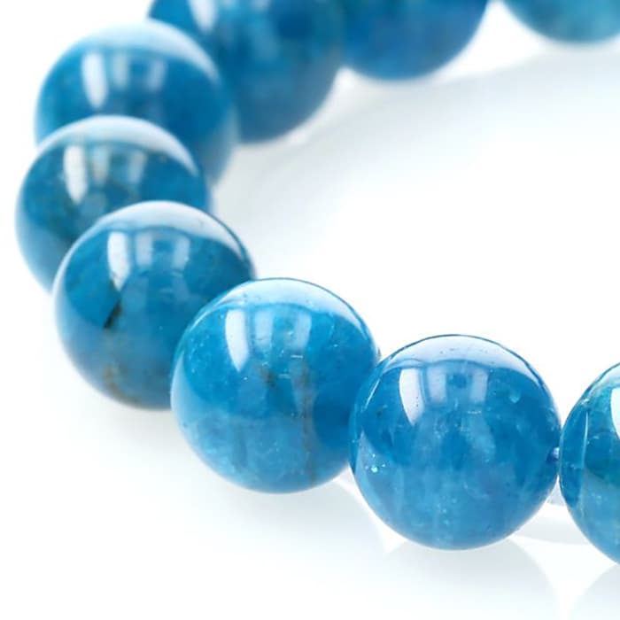 ブルーアパタイト ブレスレット 11.5mm玉 No.31   [ 画像現物・一点物 ]  パワーストーン 天然石 FORESTBLUE フォレストブルー【7058】