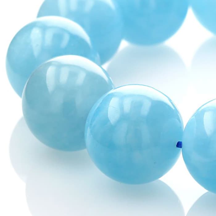 アクアマリン （ブラジル産） ブレスレット 22mm玉 No.7 （鑑別書付）   [ 画像現物・一点物 ]  パワーストーン 天然石 FORESTBLUE フォレストブルー【7075】