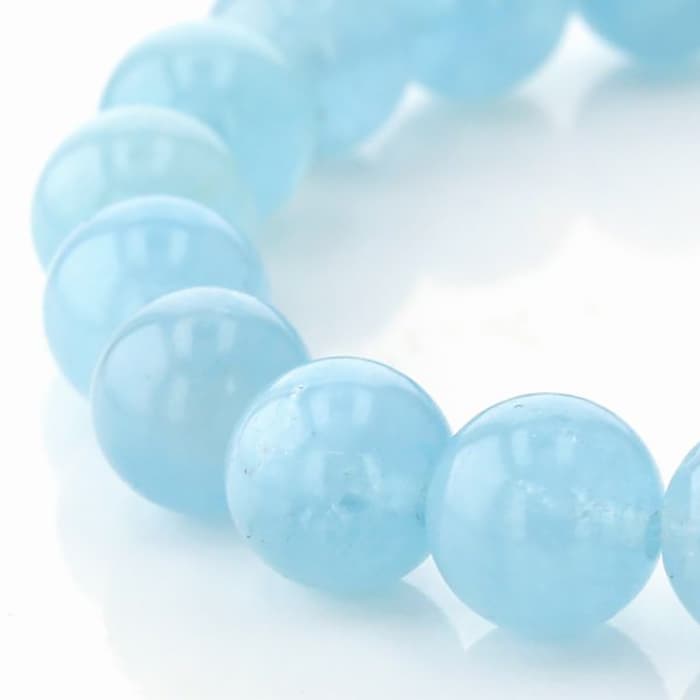アクアマリン （ブラジル産）　ブレスレット 10mm玉 No.11  [ 画像現物・一点物 ]  パワーストーン 天然石 FORESTBLUE フォレストブルー【7077】