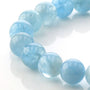 アクアマリン（ブラジル産） ブレスレット 9mm玉 No.4   [ 画像現物・一点物 ]  パワーストーン 天然石 FORESTBLUE フォレストブルー【7079】