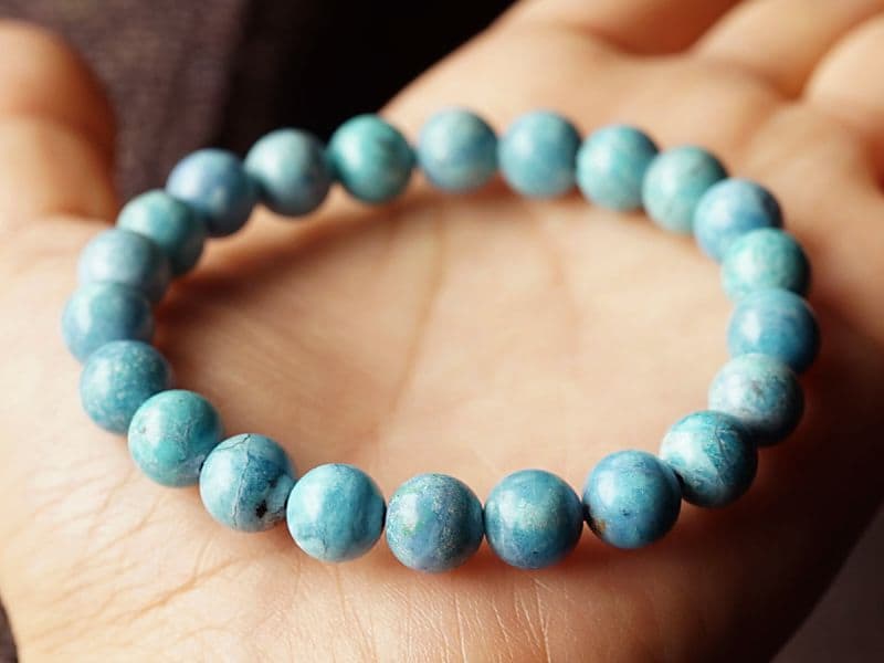 マトリクス・オパール ブレスレット 8mm玉 No.4   [ 画像現物・一点物 ]  パワーストーン 天然石 FORESTBLUE フォレストブルー【7172】