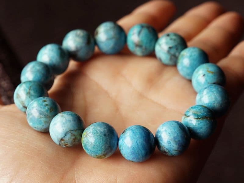 マトリクス・オパール ブレスレット 10mm玉 No.5   [ 画像現物・一点物 ]  パワーストーン 天然石 FORESTBLUE フォレストブルー【7177】
