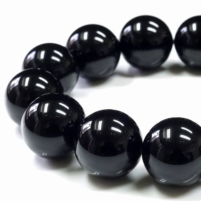 黒水晶 ブレスレット 18mm玉 パワーストーン 天然石 FORESTBLUE フォレストブルー【7246】