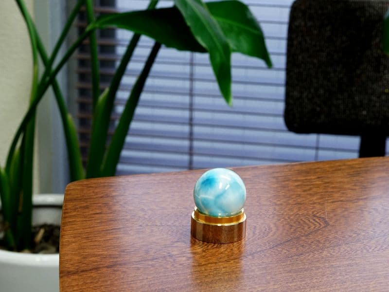 ラリマー 丸玉 27mm玉 No.4  [ 画像現物・一点物 ]  パワーストーン 天然石 FORESTBLUE フォレストブルー【7401】