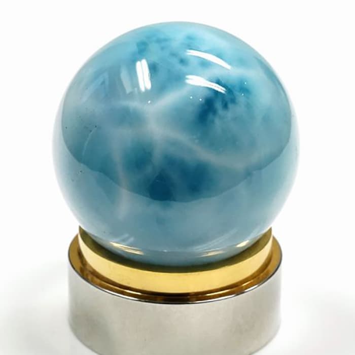 ラリマー 丸玉 32mm玉 No.9  [ 画像現物・一点物 ]  パワーストーン 天然石 FORESTBLUE フォレストブルー【7406】