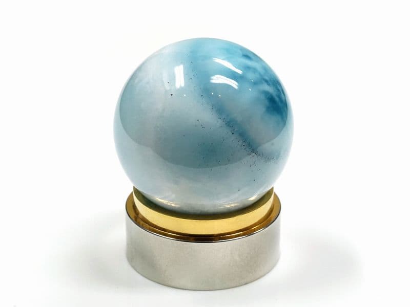 ラリマー 丸玉 32mm玉 No.9  [ 画像現物・一点物 ]  パワーストーン 天然石 FORESTBLUE フォレストブルー【7406】