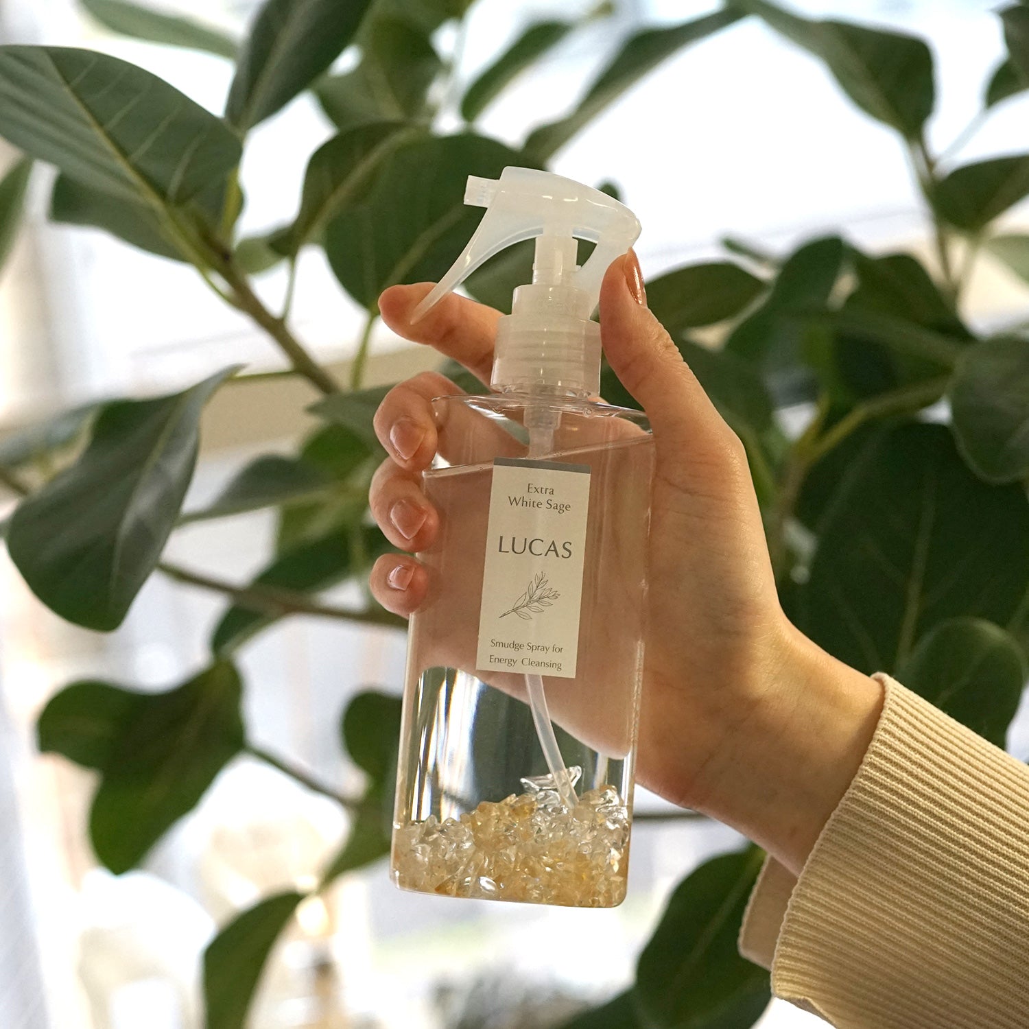 ホワイトセージ 浄化スプレー ルカス 【ガンタイプ 130ml 】天然由来成分100%