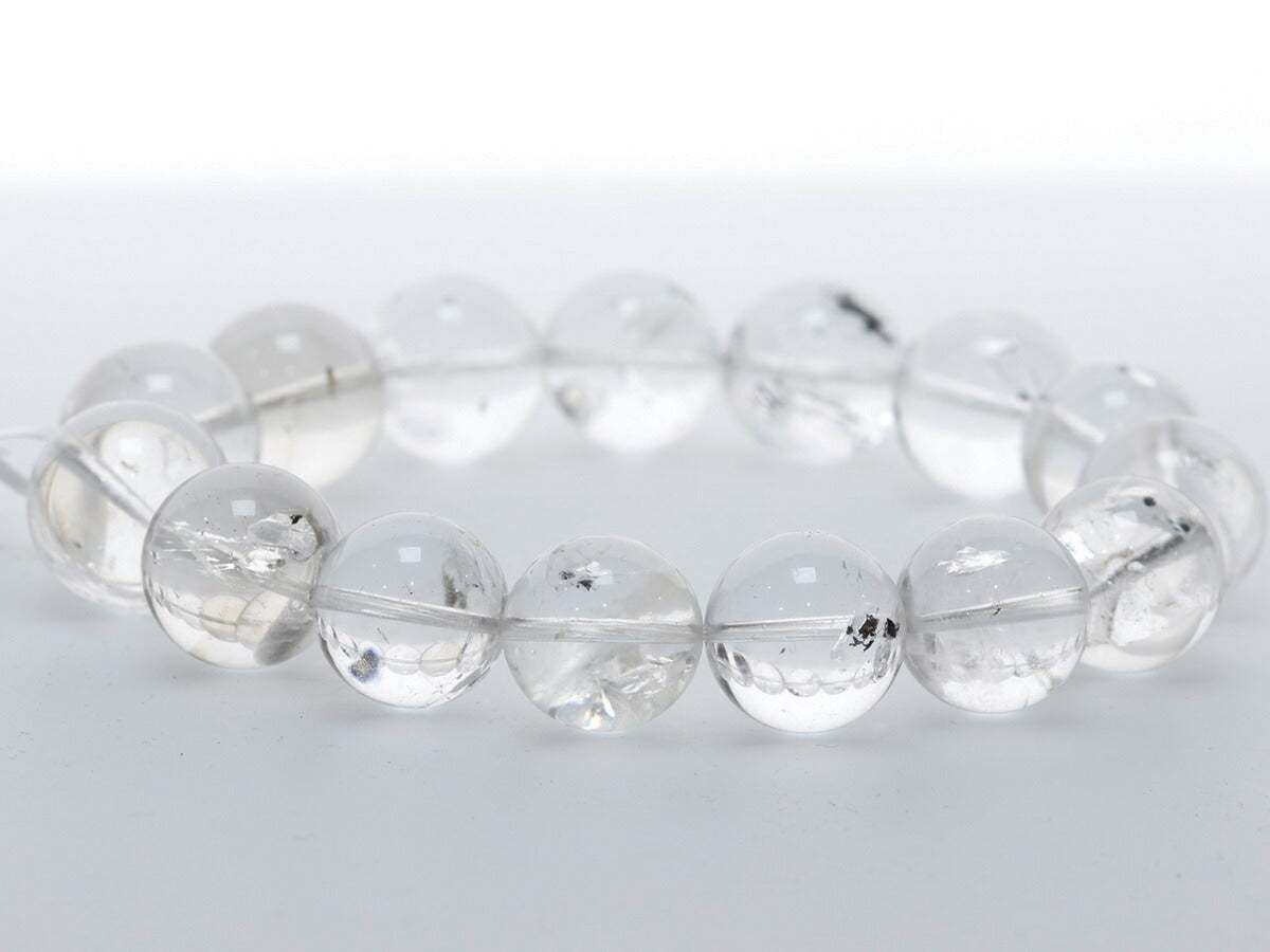 水入り水晶 ブレスレット 14mm玉 No.s-2105 （リーワン市場秘蔵） 取寄せ品 【クラス】  [ 画像現物・一点物 ]  パワーストーン 天然石 FORESTBLUE フォレストブルー【s-4405】